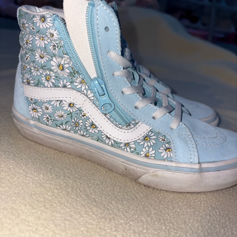 Vans Kids Sky Blue High-Top Sneakers - Picture 3 of 7